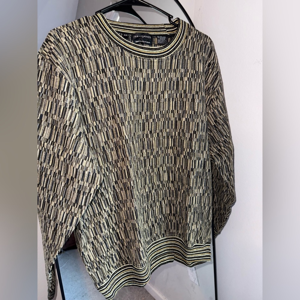 Jhane Barnes Woven Sweater Sz Medium vintage Y2K